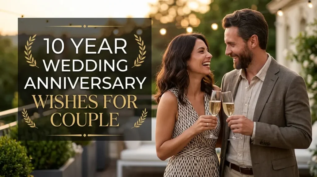 10 Year Wedding Anniversary Wishes for Couple