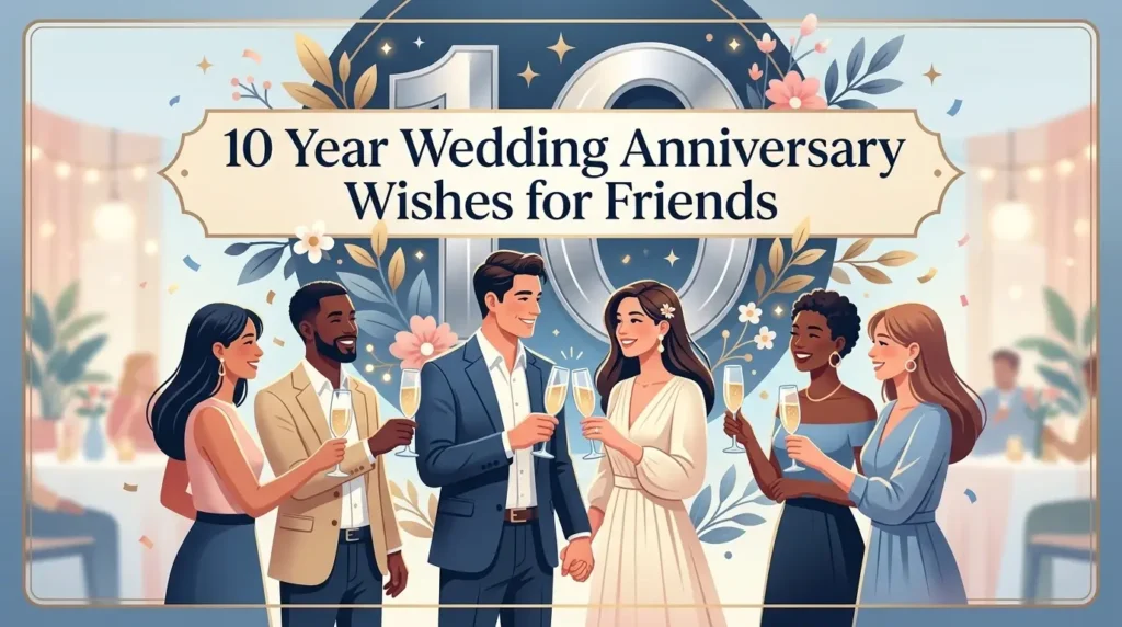 10 Year Wedding Anniversary Wishes for Friends