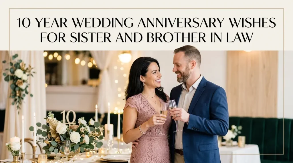 10 Year Wedding Anniversary Wishes for Sister and Brother in Law