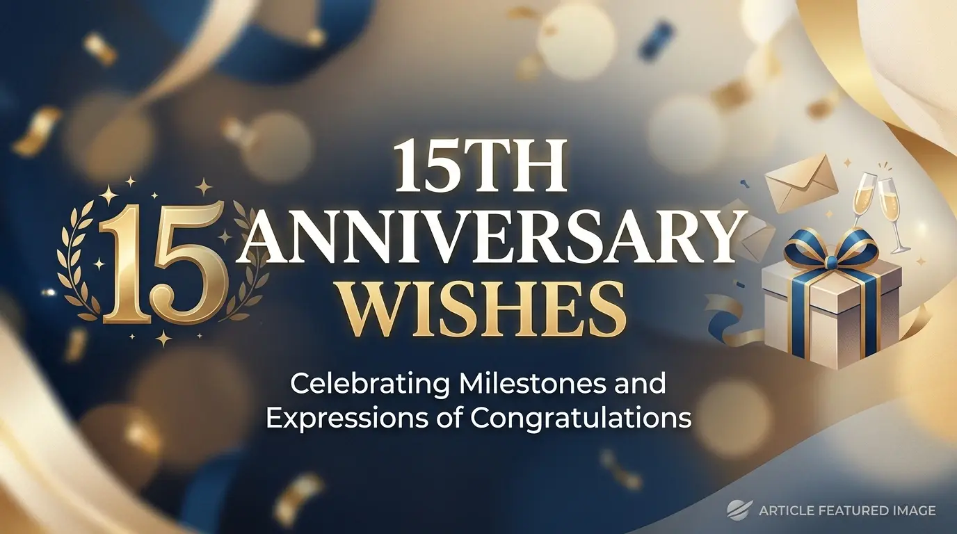 15th anniversary wishes