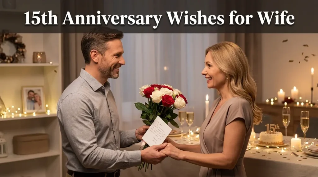 15th Anniversary Wishes for Wife