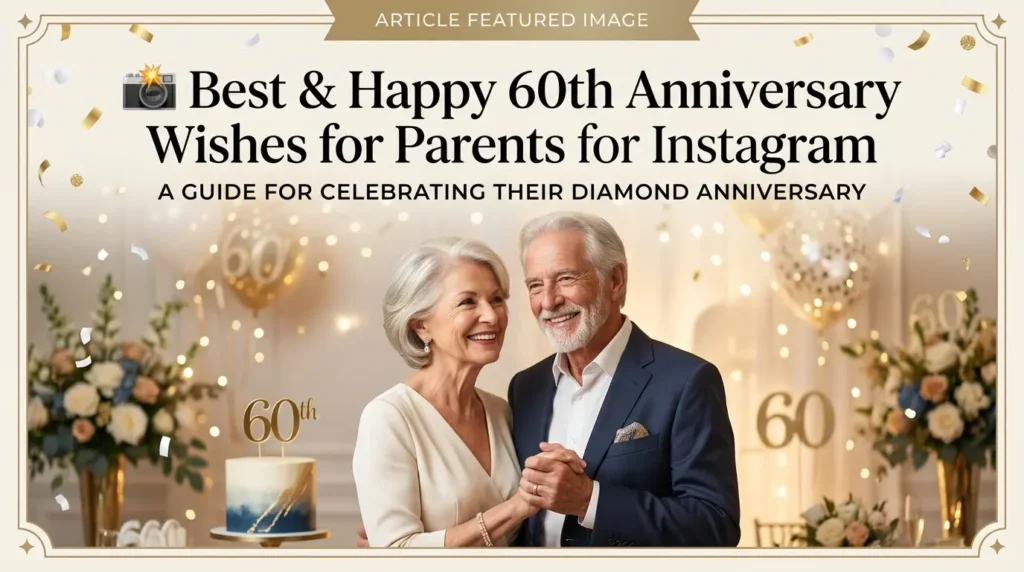 📸 Best & Happy 60th Anniversary Wishes for Parents for Instagram
