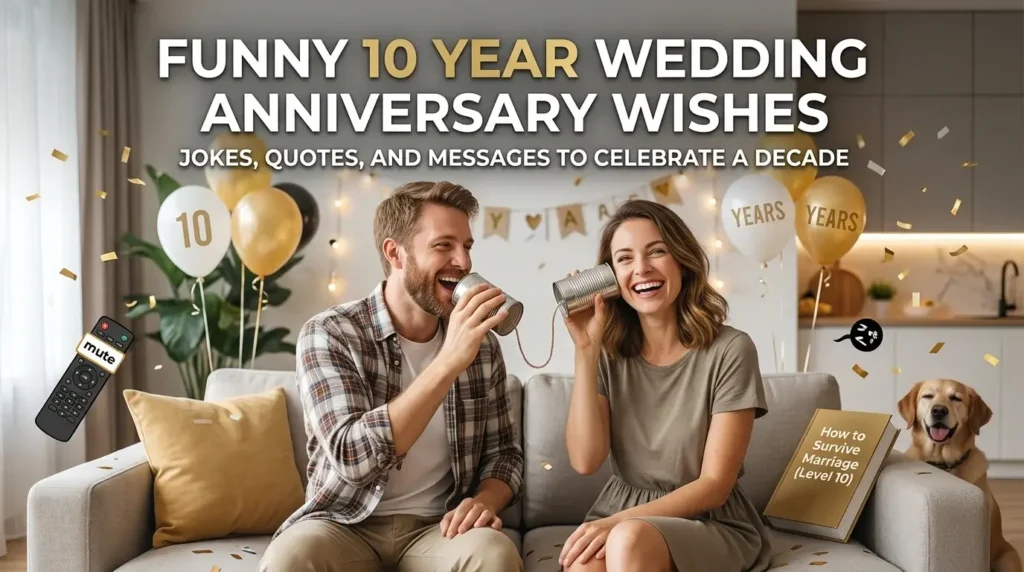 Funny 10 Year Wedding Anniversary Wishes