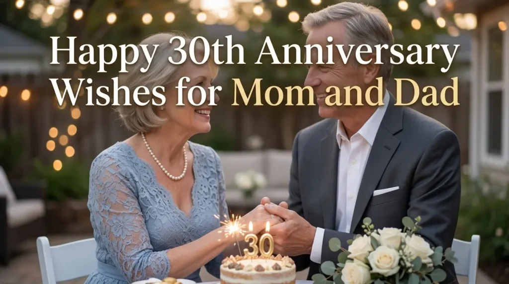 Happy 30th Anniversary Wishes for Mom and Dad