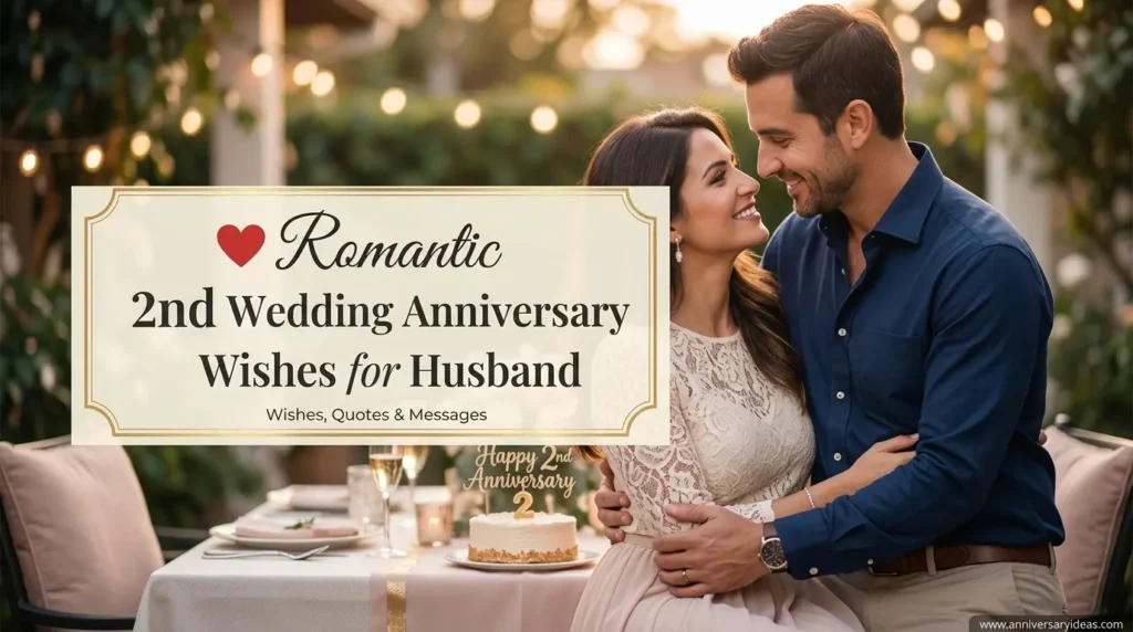 ❤️ Romantic 2nd Wedding Anniversary Wishes for Husband