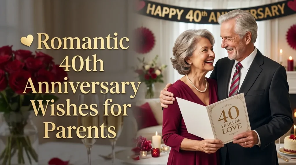 π Romantic 40th Anniversary Wishes for Parents