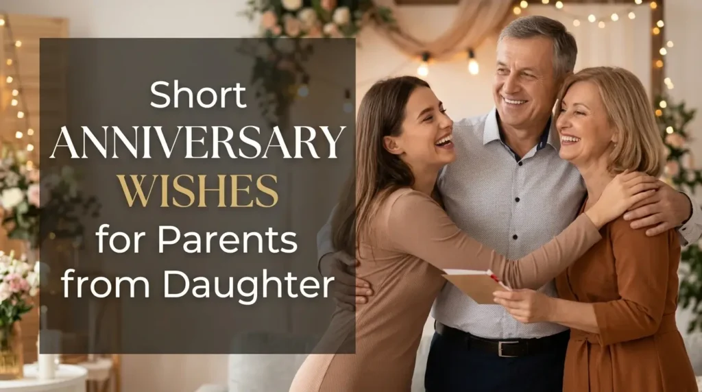 Short Anniversary Wishes for Parents from Daughter