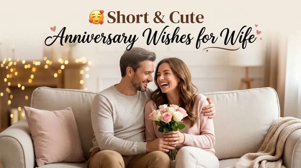 🥰 Short & Cute Anniversary Wishes for Wife