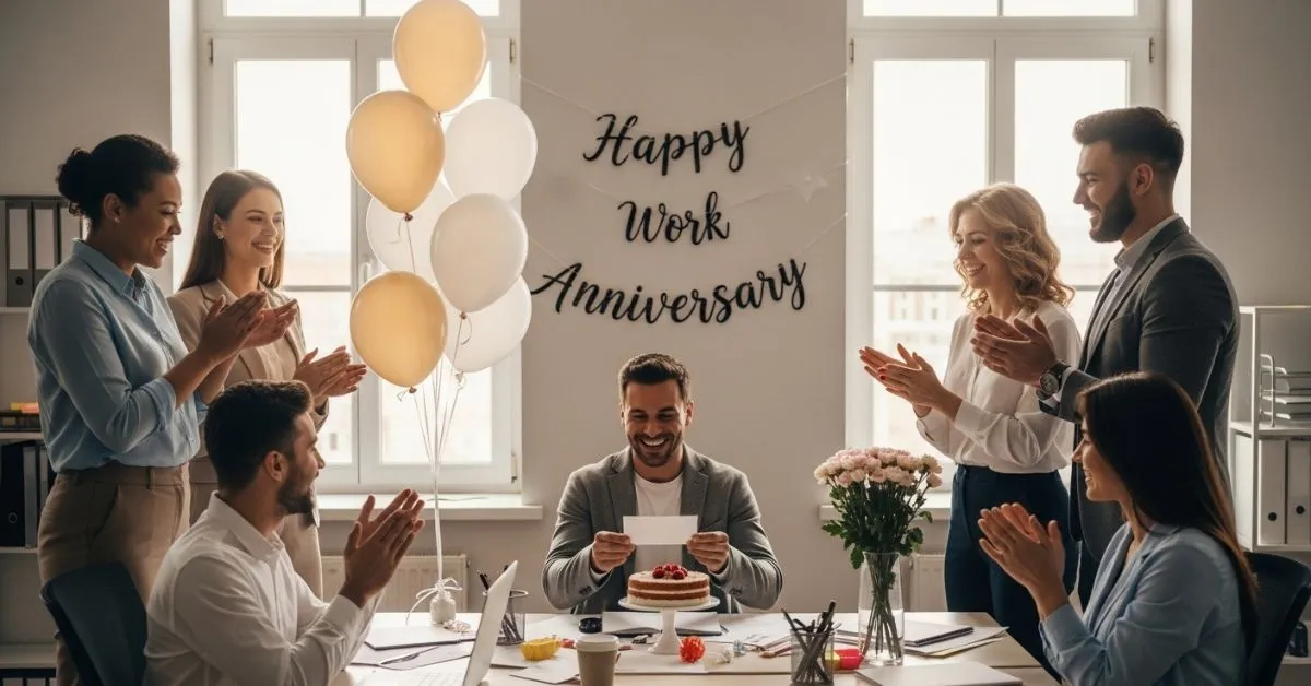 coworker work anniversary wishes