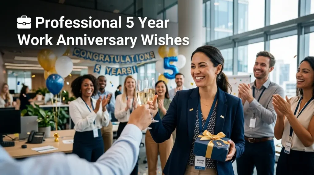 💼 Professional 5 Year Work Anniversary Wishes