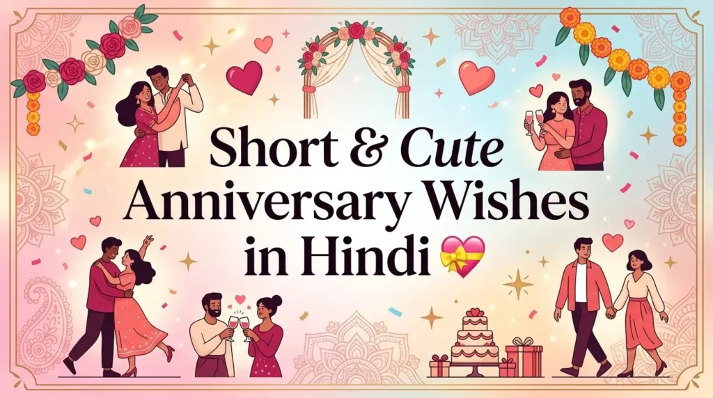 Short & Cute Anniversary Wishes in Hindi 💝