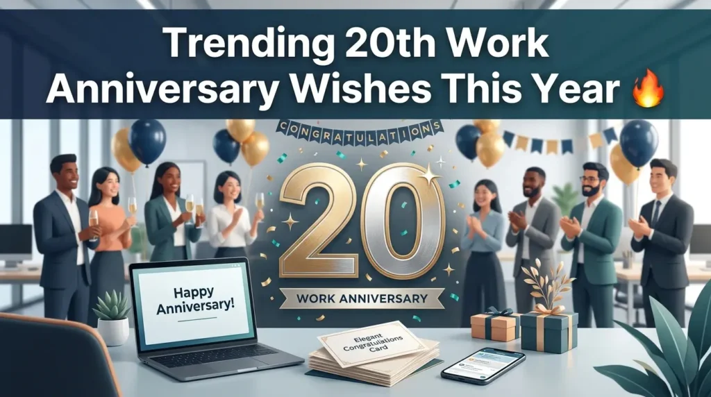 Trending 20th Work Anniversary Wishes This Year 🔥