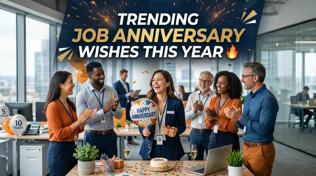 Trending Job Anniversary Wishes This Year 🔥