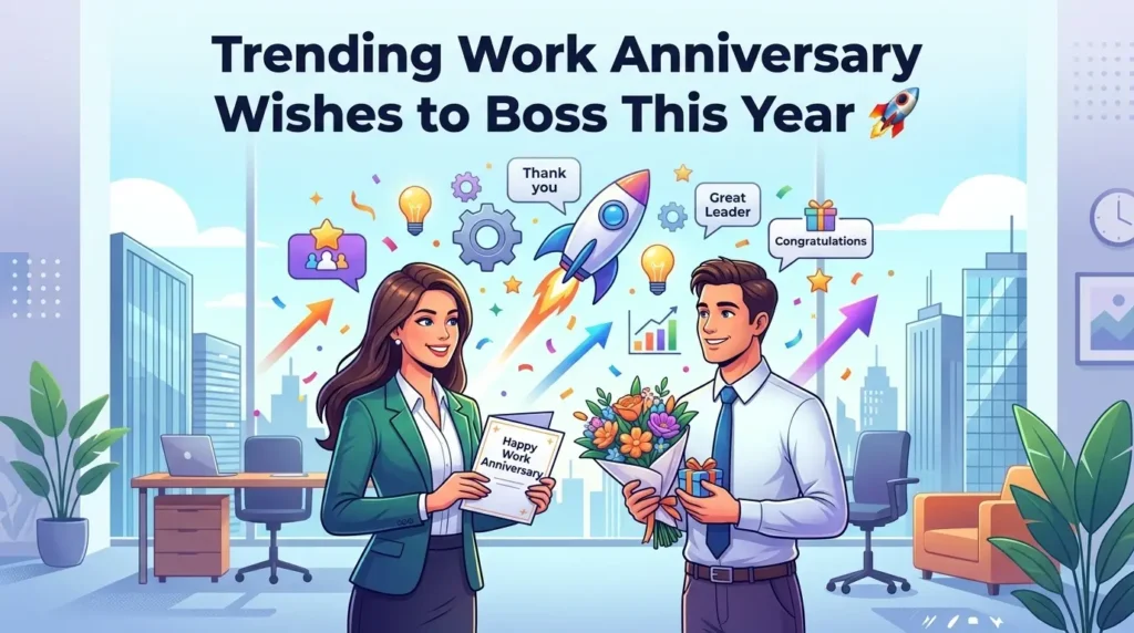 Trending Work Anniversary Wishes to Boss This Year 🚀