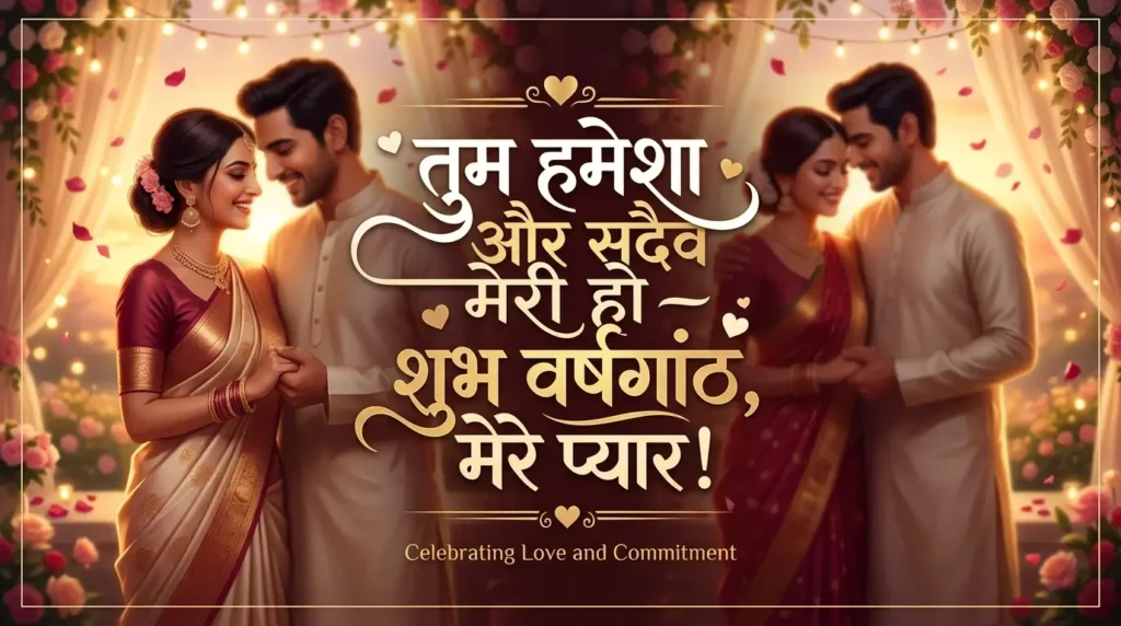 You Are My Forever and Always Happy Anniversary My Love in Hindi