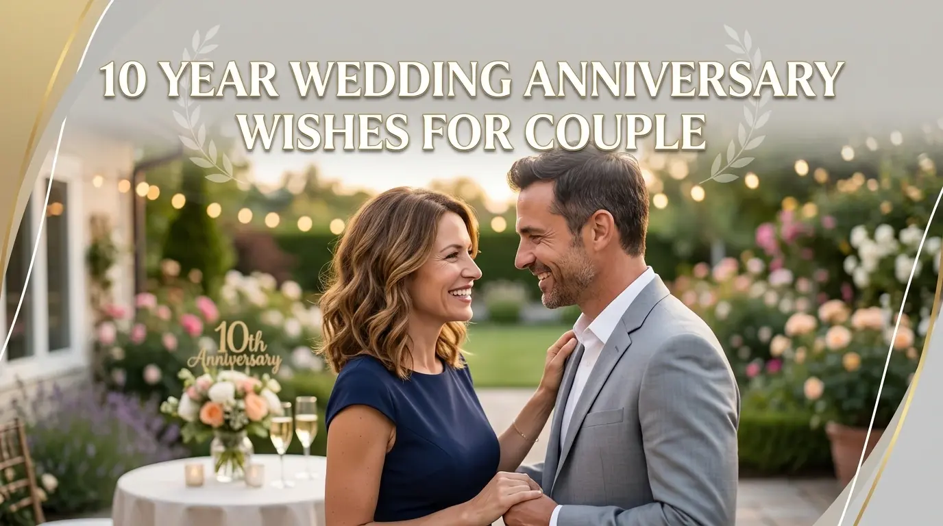 10 Year Wedding Anniversary Wishes for Couple