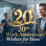 20th work anniversary wishes for boss