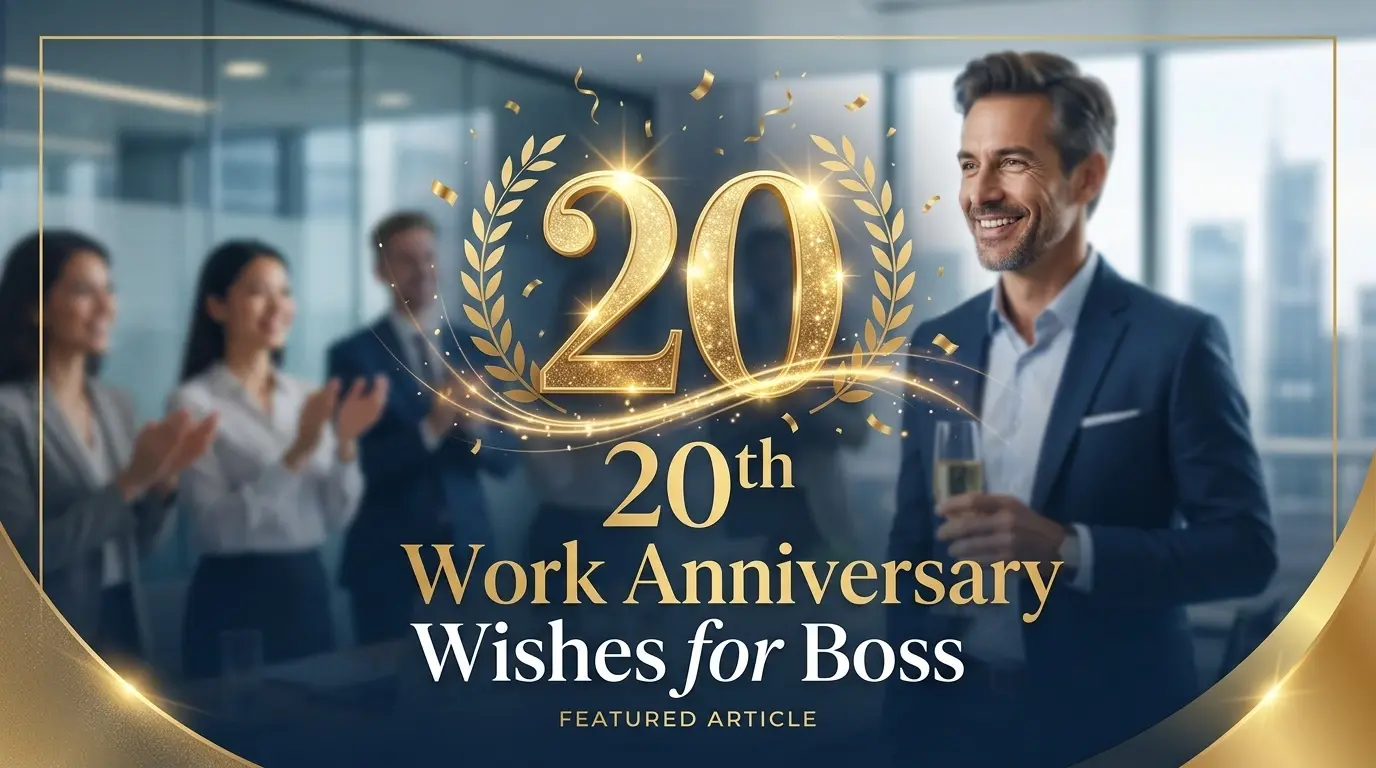 20th work anniversary wishes for boss