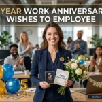 5 year work anniversary wishes to employee
