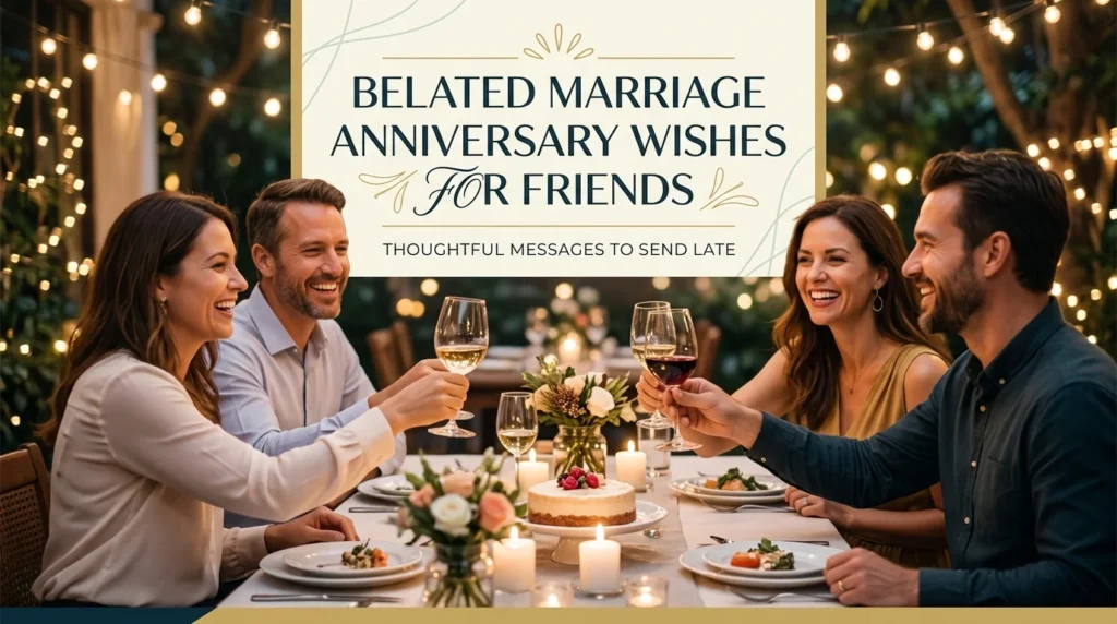 Belated Marriage Anniversary Wishes for Friends