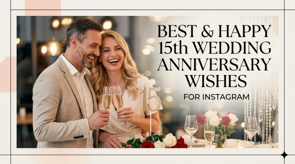 Best & Happy 15th Wedding Anniversary Wishes for Instagram