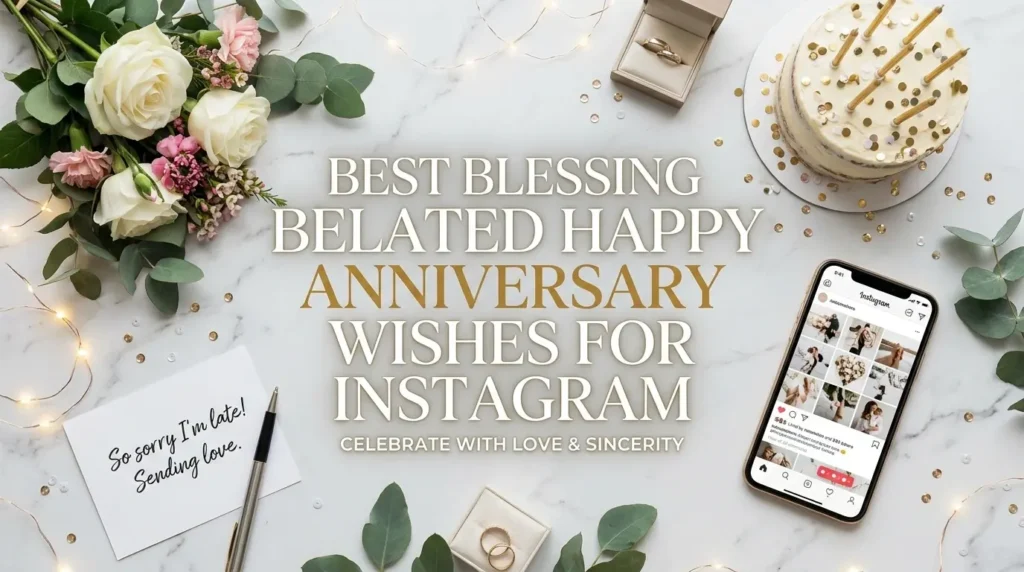 Best Blessing Belated Happy Anniversary Wishes for Instagram