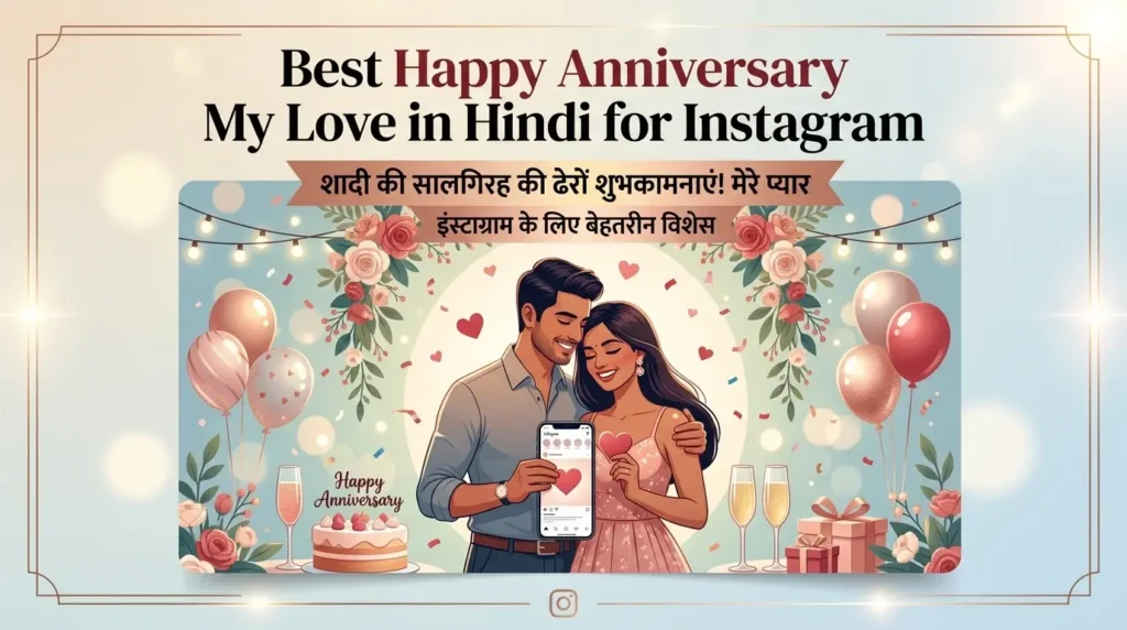 Best Happy Anniversary My Love in Hindi for Instagram