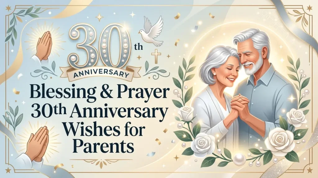 Blessing & Prayer 30th Anniversary Wishes for Parents