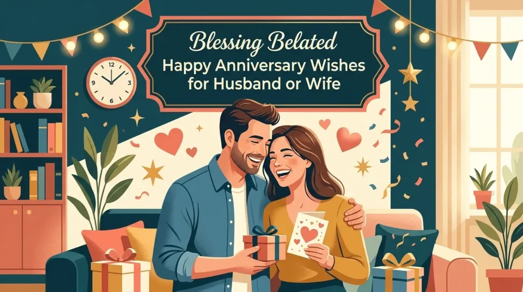 Blessing Belated Happy Anniversary Wishes for Husband or Wife