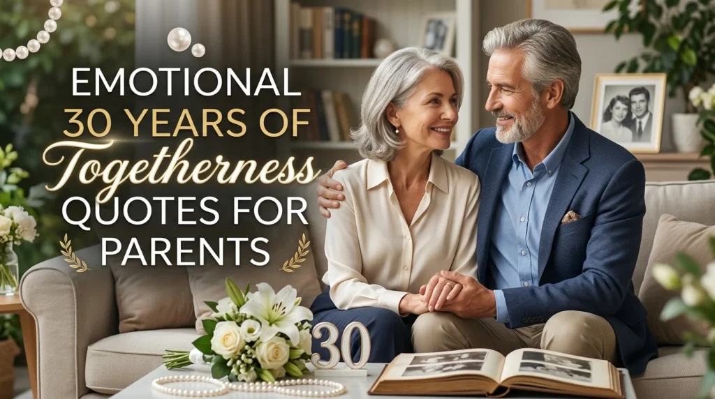 Emotional 30 Years of Togetherness Quotes for Parents