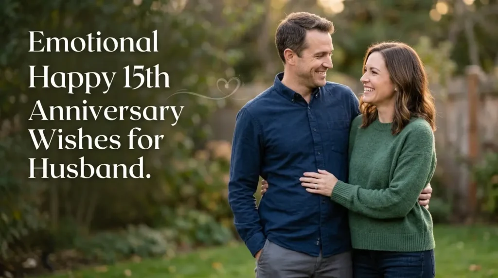 Emotional Happy 15th Anniversary Wishes for Husband