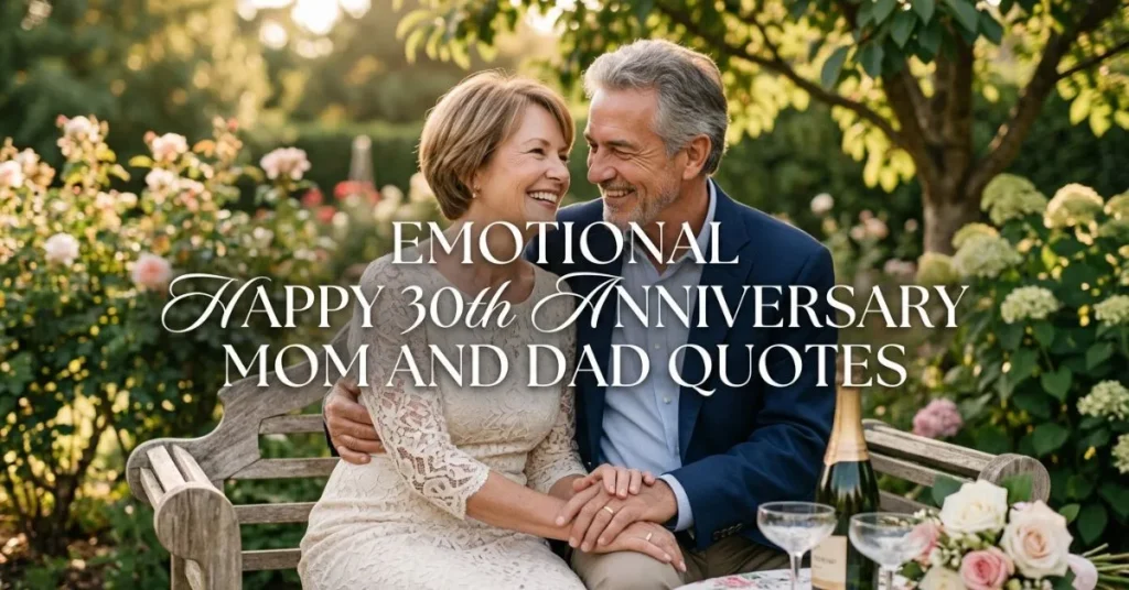 Emotional Happy 30th Anniversary Mom and Dad Quotes