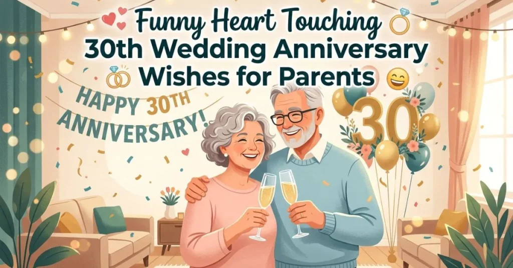 Funny Heart Touching 30th Wedding Anniversary Wishes for Parents