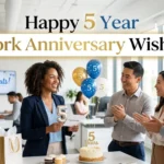 Happy 5 year work anniversary wishes