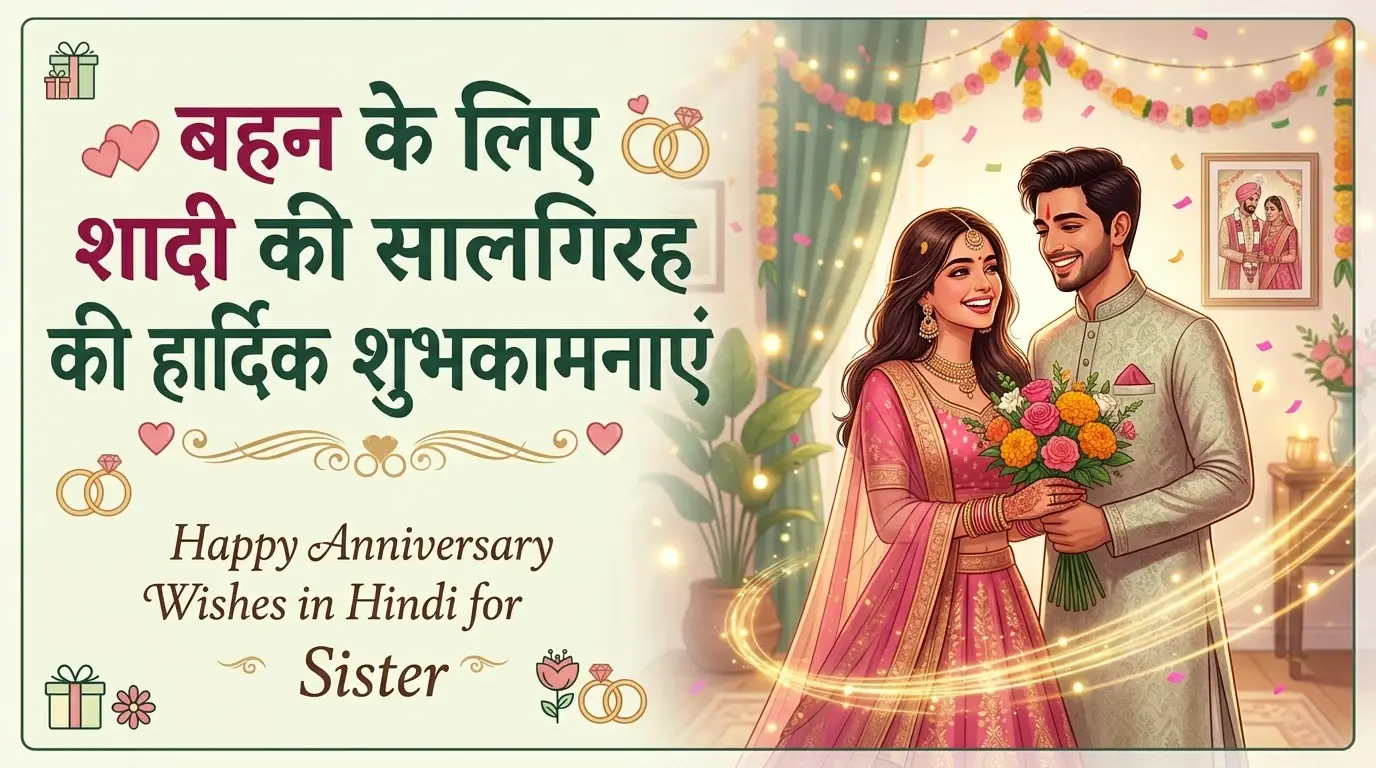 Happy anniversary wishes in hindi for sister