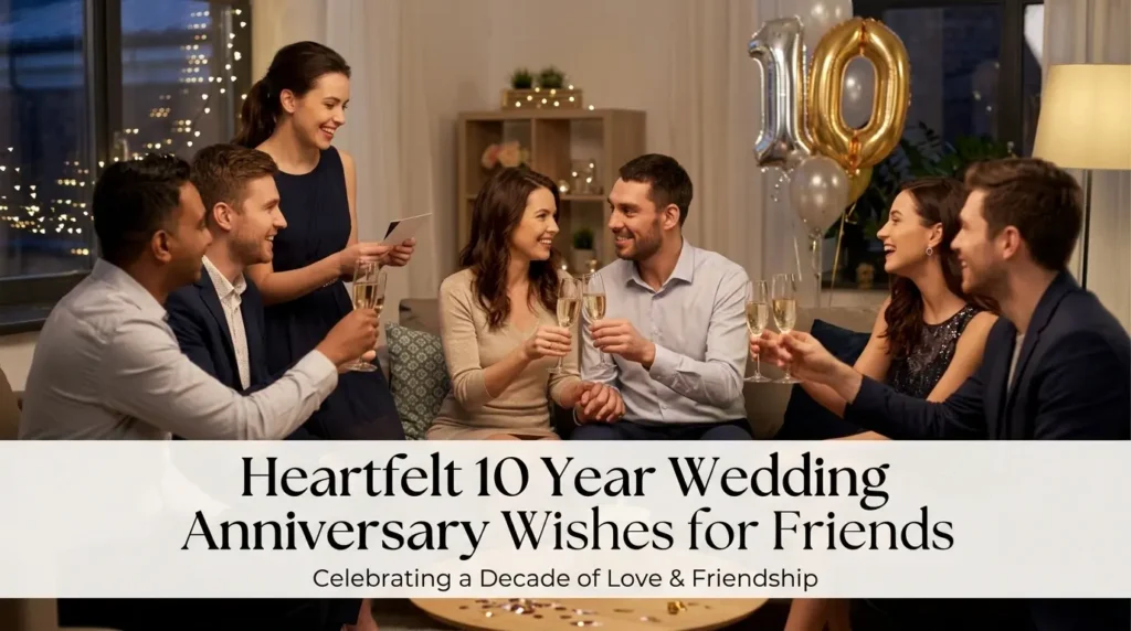 Heartfelt 10 Year Wedding Anniversary Wishes for Friends