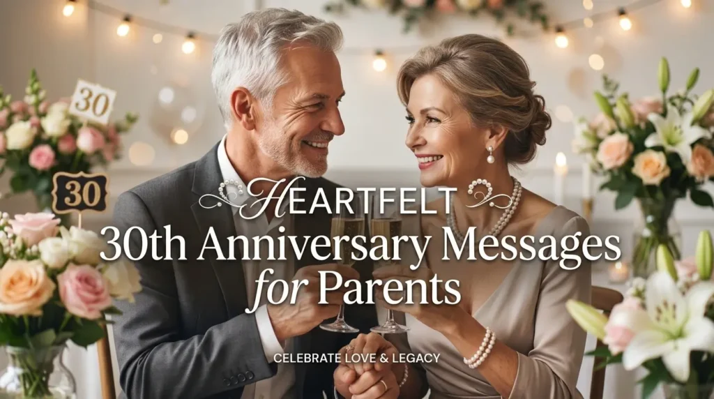 Heartfelt 30th Anniversary Messages for Parents