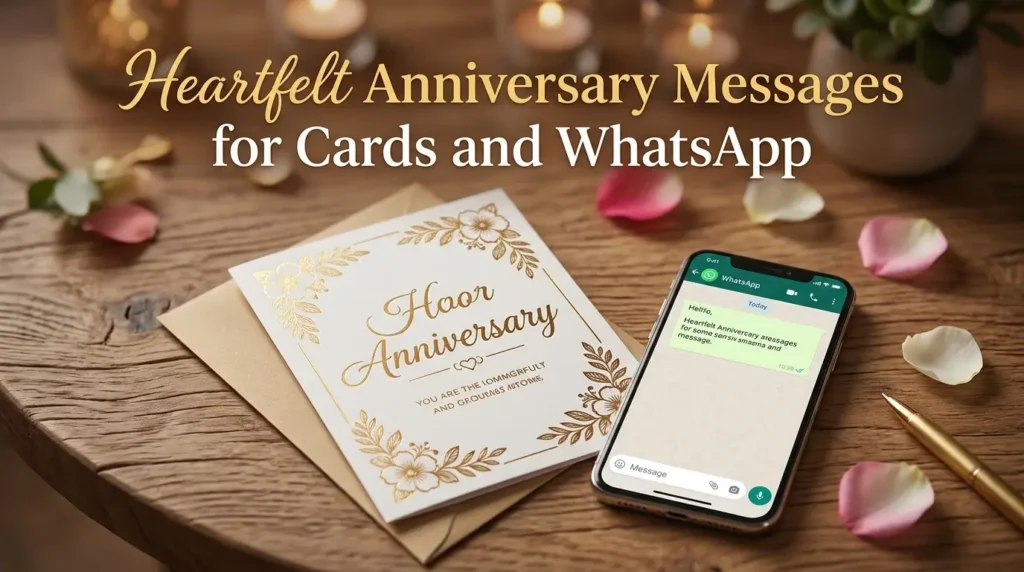 Heartfelt Anniversary Messages for Cards and WhatsApp