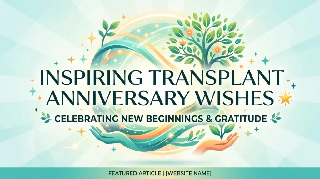 Inspiring Transplant Anniversary Wishes 🌟