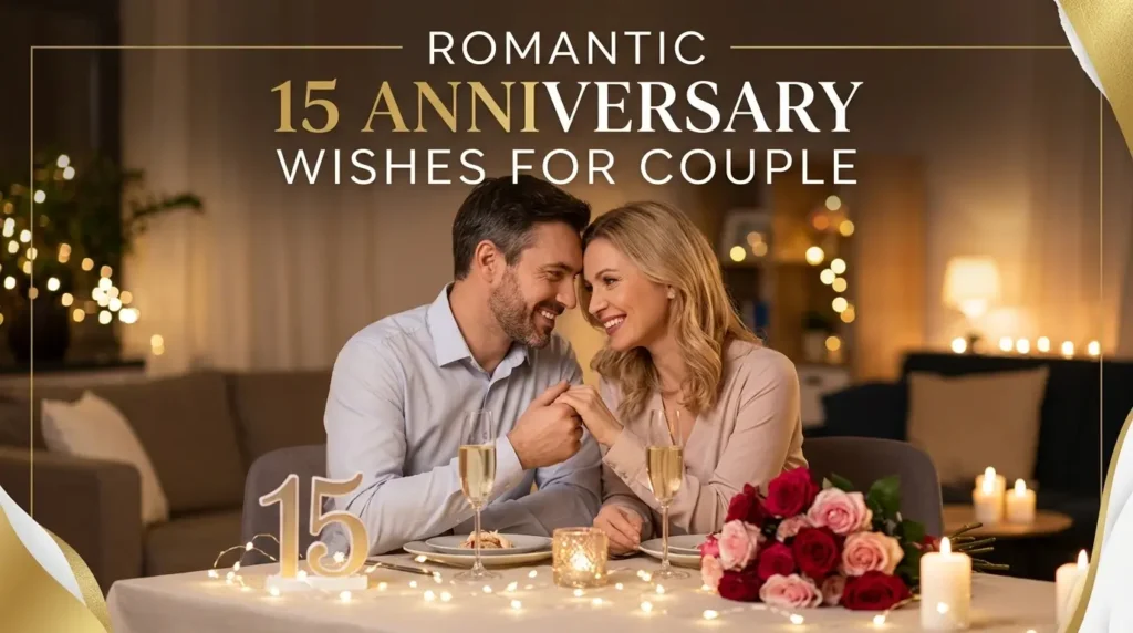 Romantic 15 Anniversary Wishes for Couple