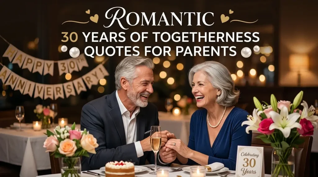 Romantic 30 Years of Togetherness Quotes for Parents