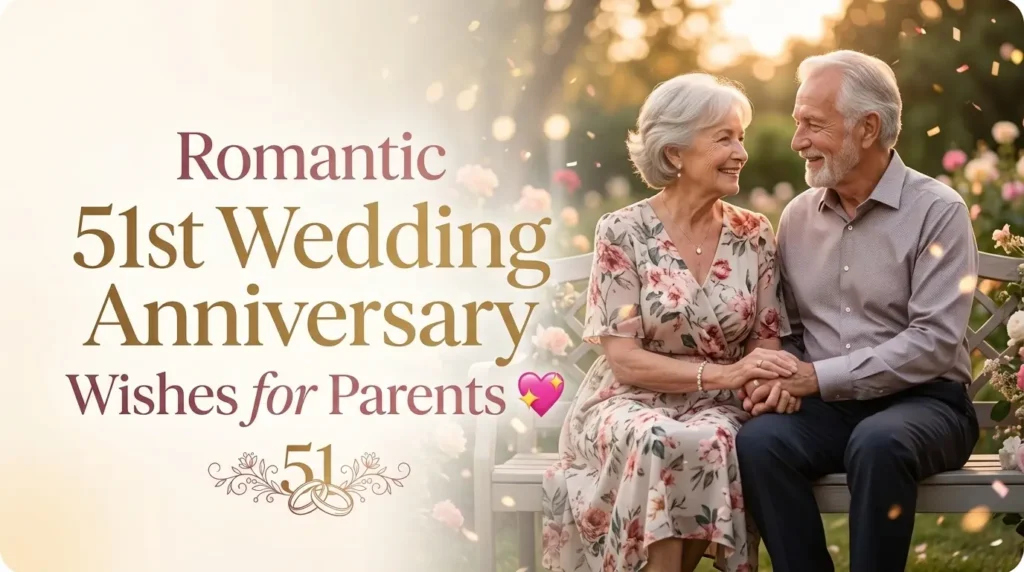 Romantic 51st Wedding Anniversary Wishes for Parents 💖