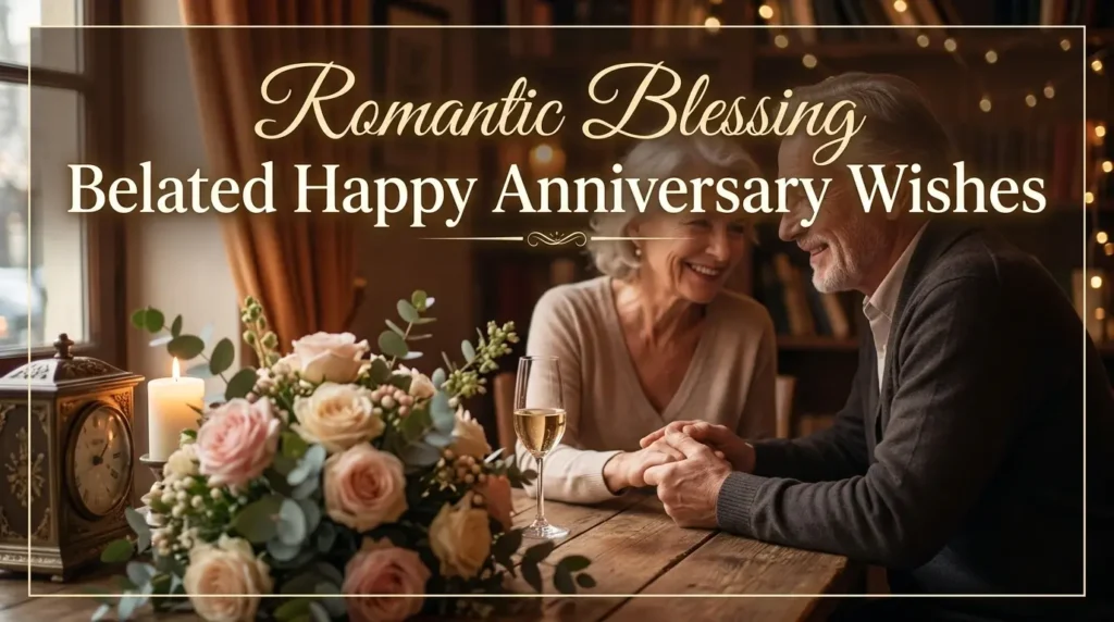 Romantic Blessing Belated Happy Anniversary Wishes