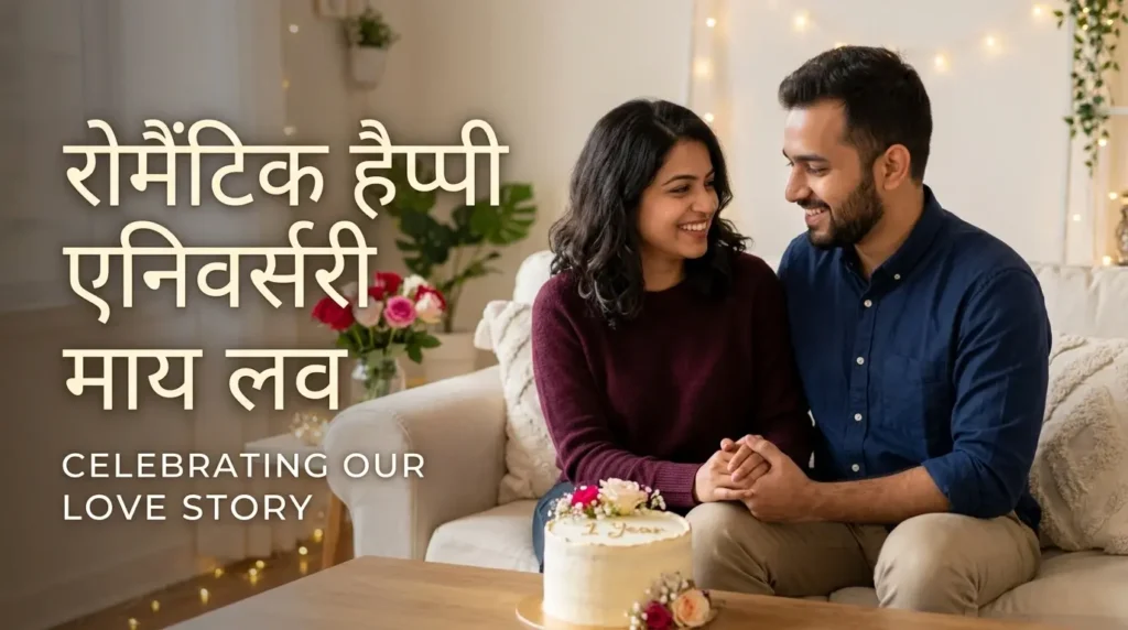 Romantic Happy Anniversary My Love in Hindi