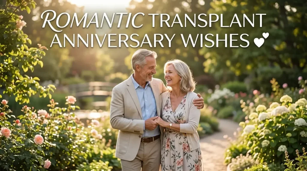 Romantic Transplant Anniversary Wishes 💕