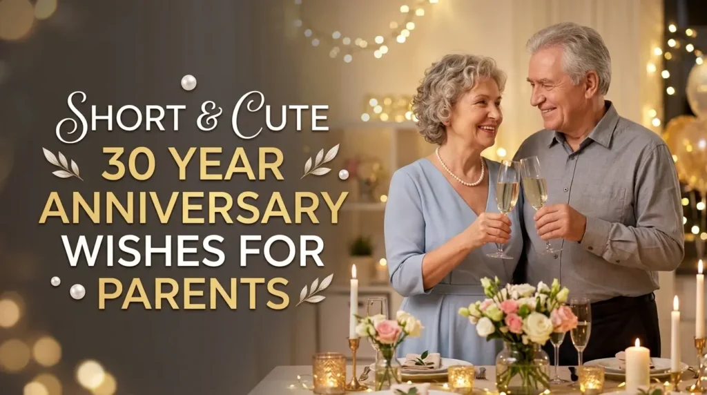 Short & Cute 30 Year Anniversary Wishes for Parents