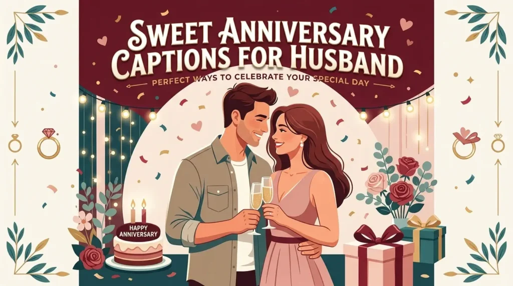Sweet Anniversary Captions for Husband