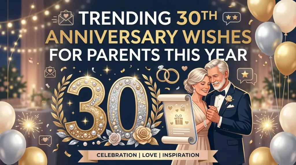 Trending 30th Anniversary Wishes for Parents This Year