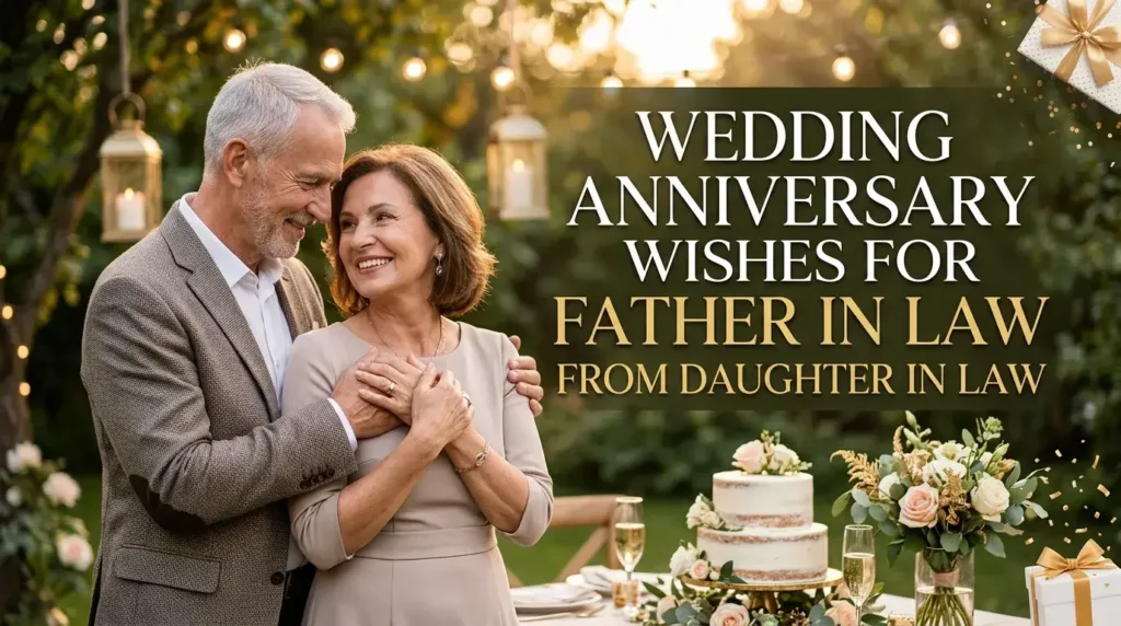 Wedding Anniversary Wishes for Father in Law from Daughter in Law