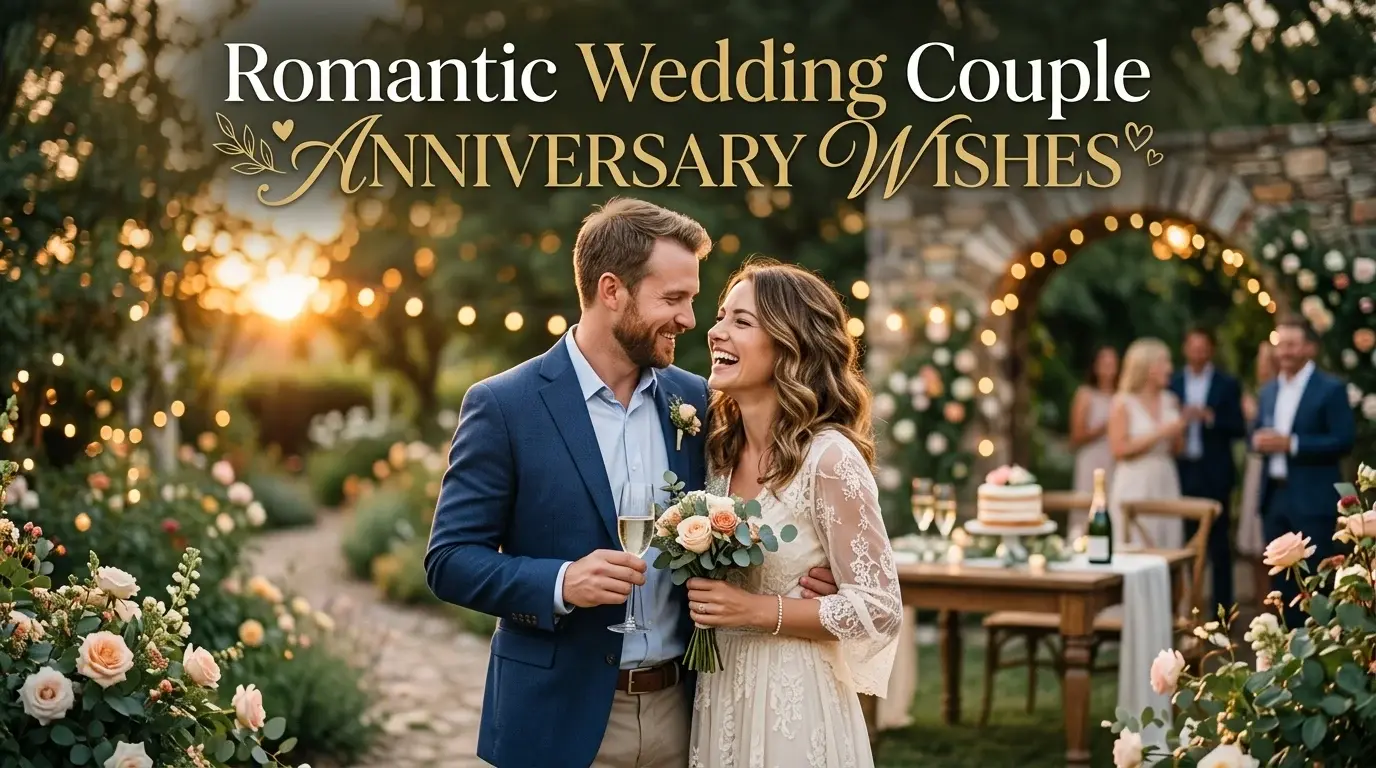 Romantic Wedding Couple Anniversary Wishes